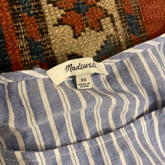 Madewell Flutter-Sleeve Smocked Top in Stripe XS - Picture 5 of 11